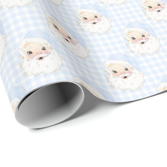 Papier Cadeau Papier d'enveloppement de Noël Père Noël Vintage (Coin rond)