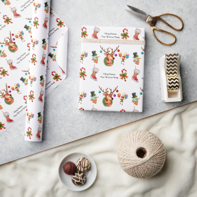 Papier Cadeau Papier d'enveloppement de Noël personnalisé (Artisanat)