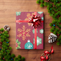 Papier d'enveloppement de Noël personnalisé