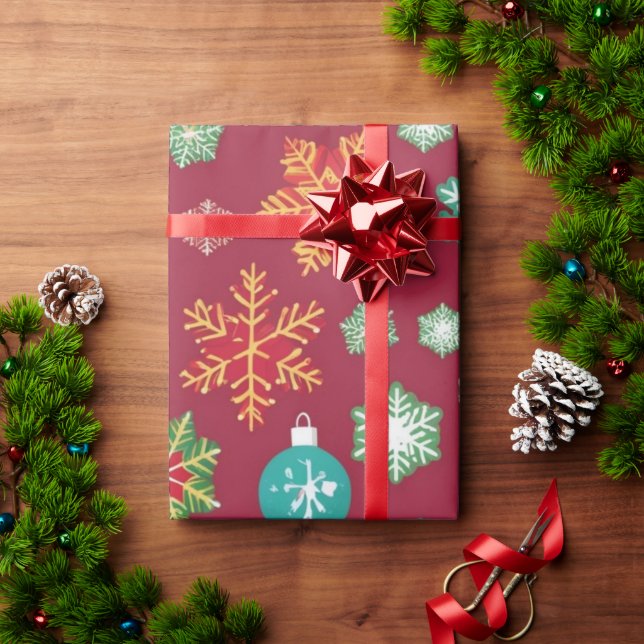 Papier Cadeau Papier d'enveloppement de Noël personnalisé (Cadeau de vacances)