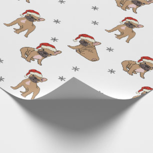 Papier Cadeau Papier d'enveloppement de Noël pour Bulldog