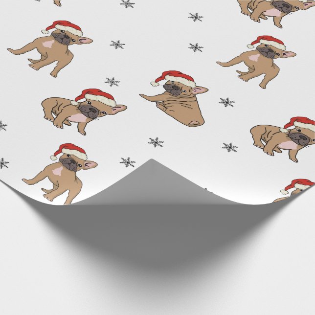 Papier Cadeau Papier d'enveloppement de Noël pour Bulldog (Coin)