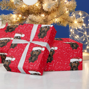 Papier Cadeau Papier d'enveloppement de Noël pour chien de sauci