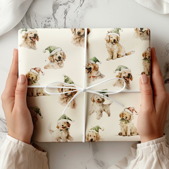 Papier Cadeau Papier d'enveloppement de Noël pour chien mignon (Créateur téléchargé)