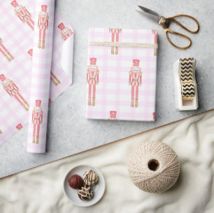 Papier Cadeau Papier d'enveloppement de Noël pour fêtards roses