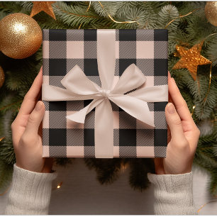 Papier Cadeau Papier d'enveloppement de Noël rose pastel