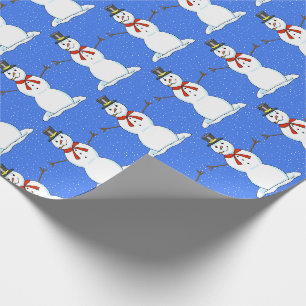 Papier Cadeau Papier d'enveloppement de Noël Snowman