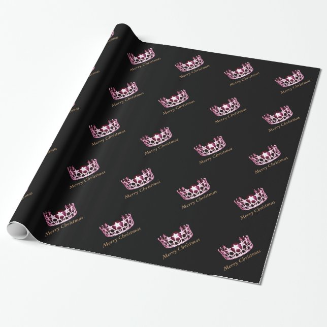 Papier Cadeau Papier d'enveloppement de Noël style Miss USA (Déroulé)