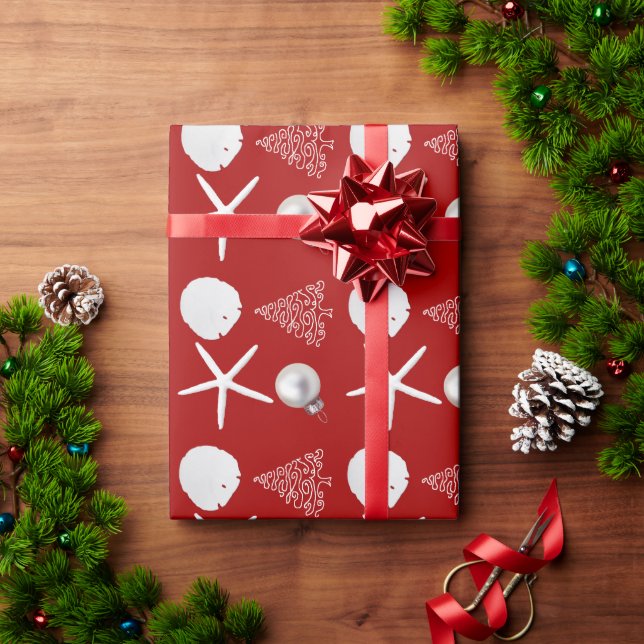 Papier Cadeau Papier d'enveloppement de Noël tropical (Cadeau de vacances)