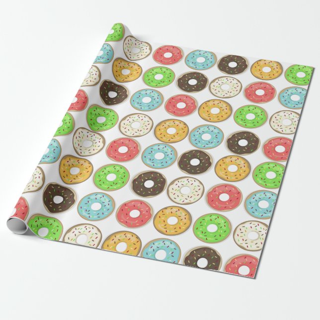 Papier Cadeau Papier d'enveloppement de noix de Doughnut (Déroulé)