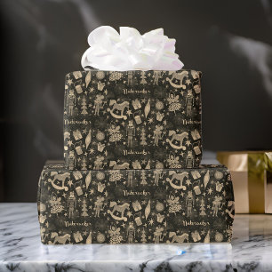 Papier Cadeau Papier d'enveloppement de noix et de fées