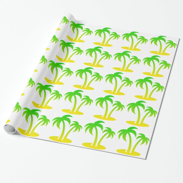 Papier Cadeau Papier d'enveloppement de palmiers (Déroulé)