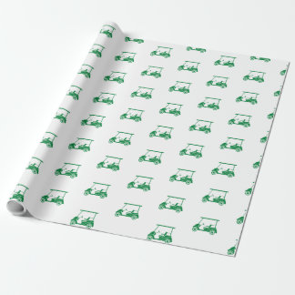 Papier Cadeau Papier d'enveloppement de panier de golf en vert