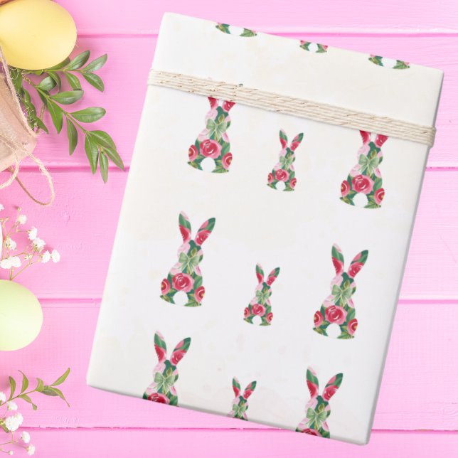 Papier Cadeau Papier d'enveloppement de Pâques personnalisé - la (Personalized Easter Wrapping Paper - Cute Bunny)