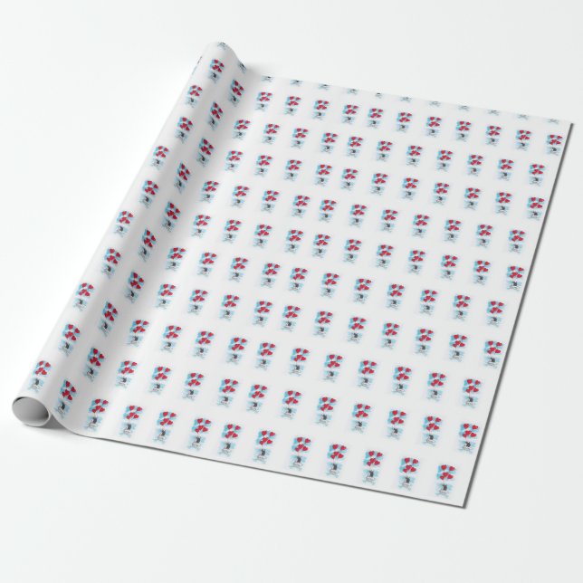 Papier Cadeau Papier d'enveloppement de pingouin (Déroulé)