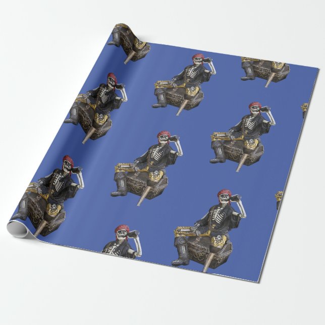 Papier Cadeau Papier d'enveloppement de pirate de la partie de s (Déroulé)