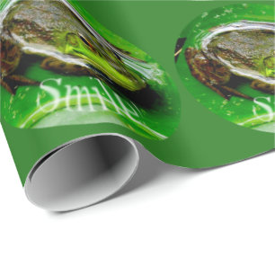 Papier Cadeau Papier d'enveloppement de points de grenouille sou