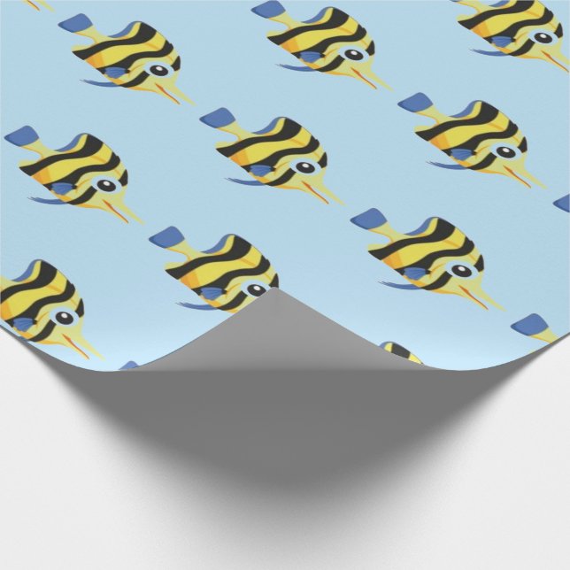 Papier Cadeau Papier d'enveloppement de poisson océanique (Coin)