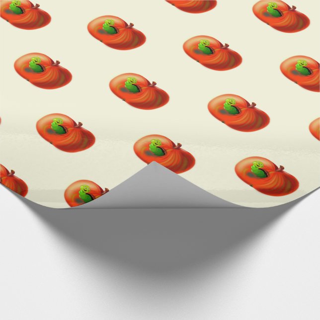 Papier Cadeau Papier d'enveloppement de pomme amusant (Coin)