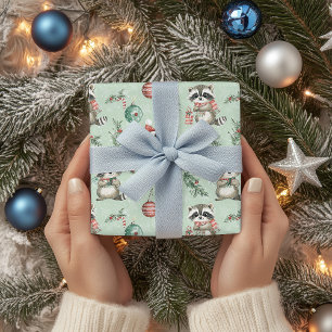 Papier Cadeau Papier d'enveloppement de raton laveur Whimsical H