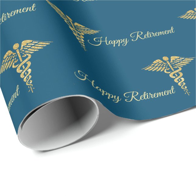 Papier Cadeau Papier d'enveloppement de retraite Médicale ou méd (Coin rond)