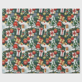 Papier Cadeau Papier d'enveloppement de Robin de Noël