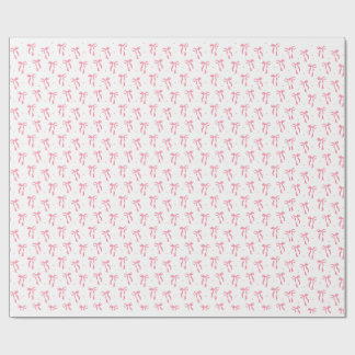Papier Cadeau Papier d'enveloppement de ruban Coquette rose