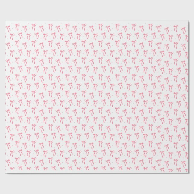 Papier Cadeau Papier d'enveloppement de ruban Coquette rose (Plat)