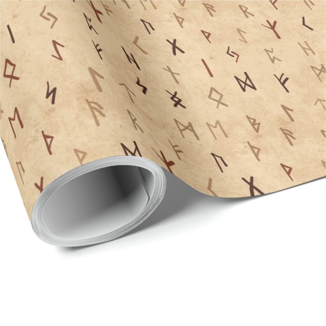 Papier Cadeau Papier d'enveloppement de runes (Coin rond)