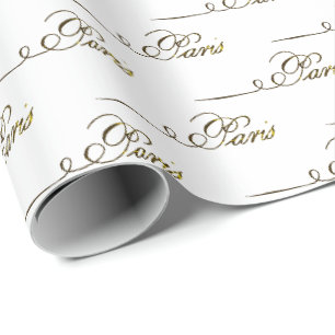 Papier Cadeau Papier d'enveloppement de script français de Paris