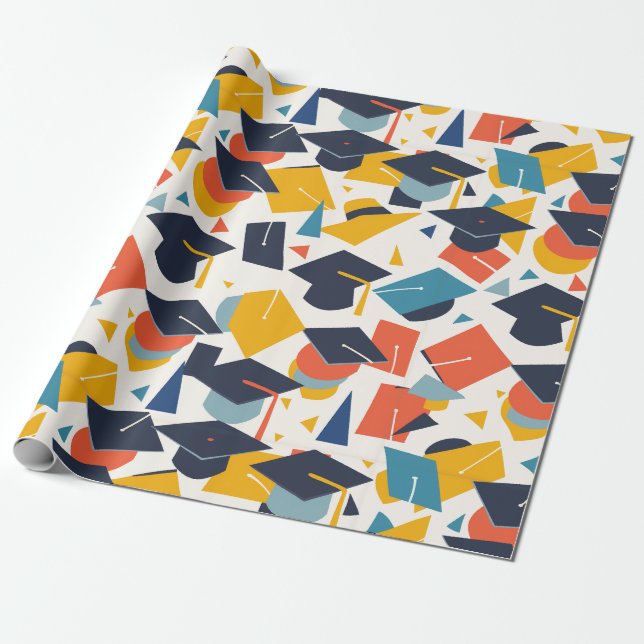 Papier Cadeau Papier d'enveloppement de thème de diplôme (Déroulé)