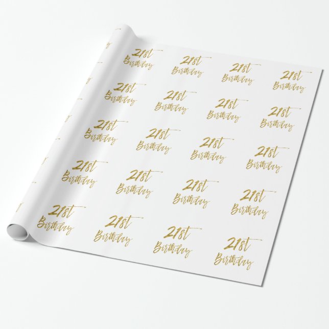 Papier Cadeau Papier d'enveloppement de vingt et unième annivers (Déroulé)
