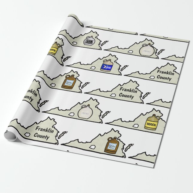 Papier Cadeau Papier d'enveloppement de Virginia Moonshine (Déroulé)