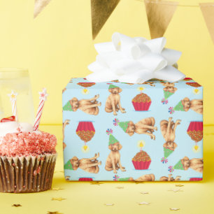 Papier Cadeau Papier d'enveloppement de vizsla de cupcake