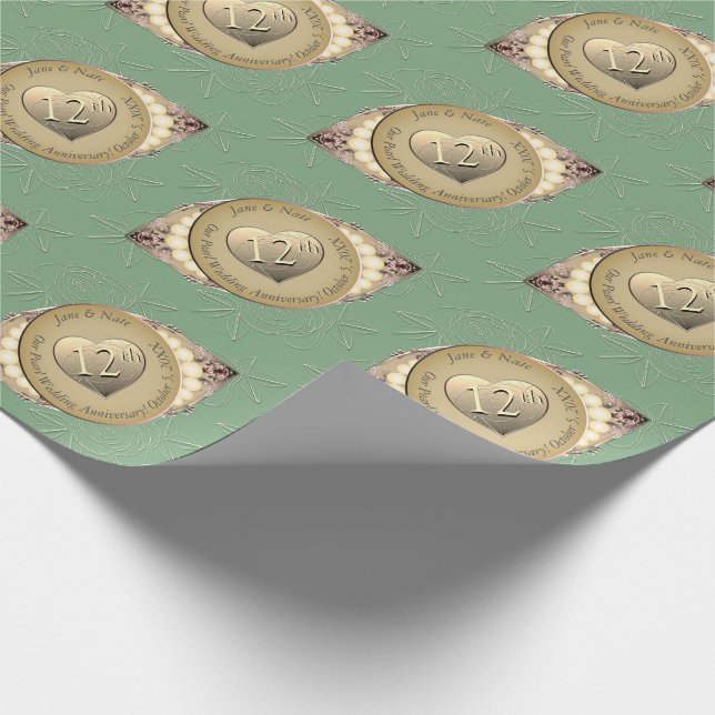 Papier Cadeau Papier d'enveloppement des 12e et 30e années Pearl (Coin)