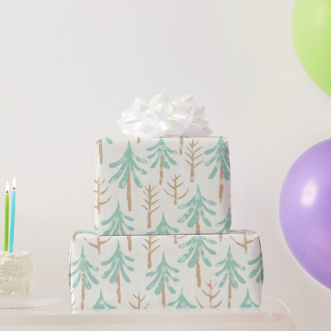 Papier Cadeau Papier d'enveloppement des arbres de Noël (Cadeaux de fête)