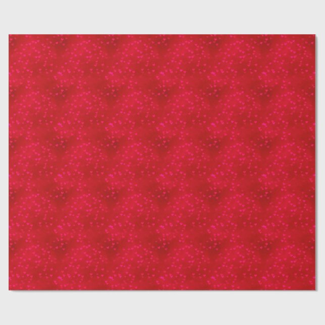 Papier Cadeau Papier d'enveloppement des coeurs épars et torsadé (Plat)