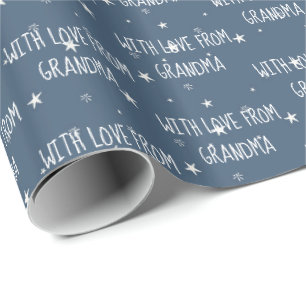 Papier Cadeau Papier d'enveloppement des étoiles blanches de gra