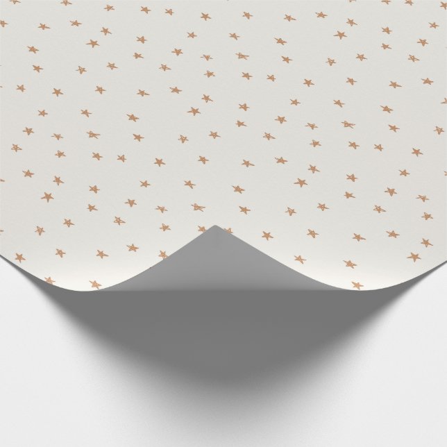 Papier Cadeau Papier d'enveloppement des étoiles d'or (Coin)