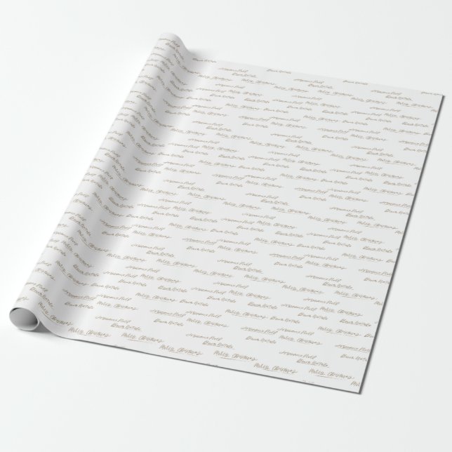 Papier Cadeau Papier d'enveloppement des fêtes de l'hiver (Déroulé)