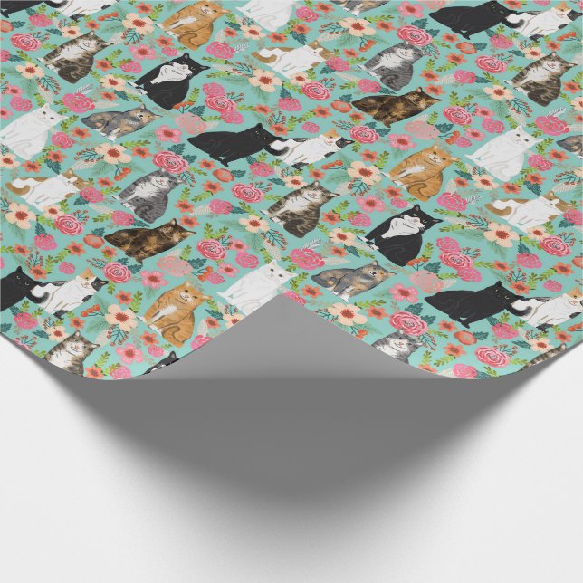 Papier Cadeau Papier d'enveloppement des flacons de chat (Coin)