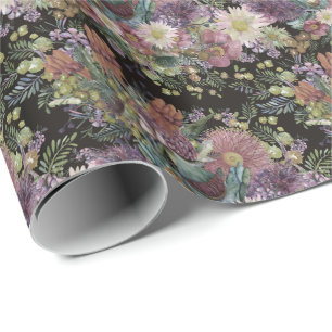 Papier Cadeau Papier d'enveloppement des Fleurs sauvages austral