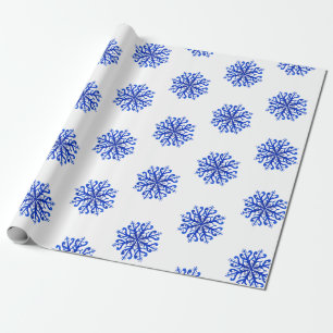 Papier Cadeau Papier d'enveloppement des flocons de neige