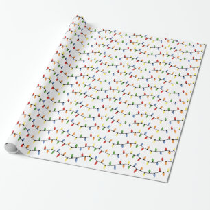 Papier Cadeau Papier d'enveloppement des lumières de Noël