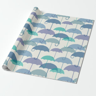 Papier Cadeau Papier d'enveloppement des parapluies multicolores