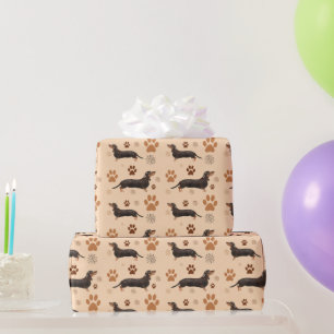 Papier Cadeau Papier d'enveloppement des pattes de chien de Dach