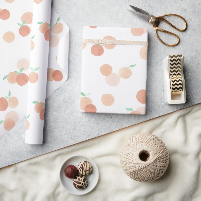 Papier Cadeau Papier d'enveloppement des petites oranges de la C (Artisanat)