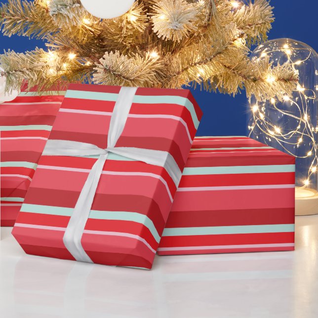 Papier Cadeau Papier d'enveloppement des rayures de Noël (Vacances)