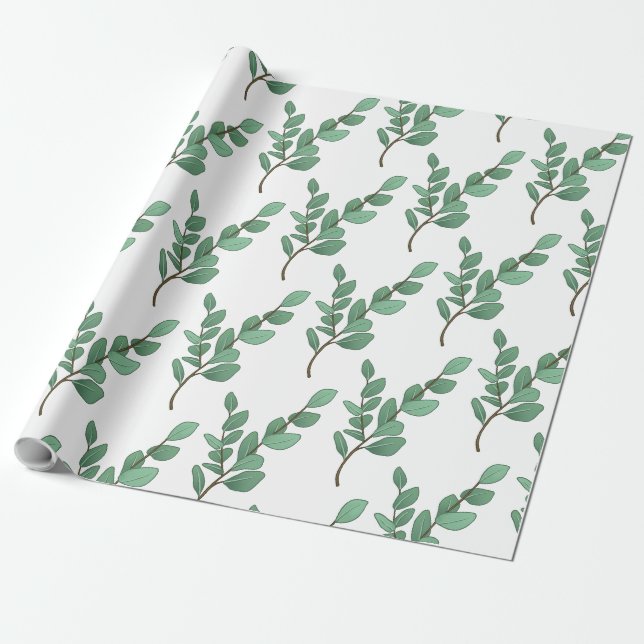 Papier Cadeau Papier d'enveloppement d'eucalyptus (Déroulé)