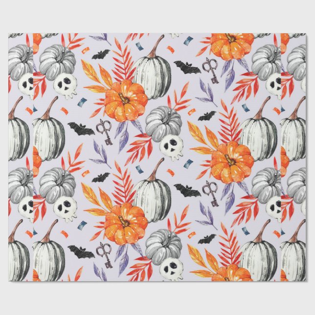 Papier Cadeau Papier d'enveloppement d'Halloween (Plat)